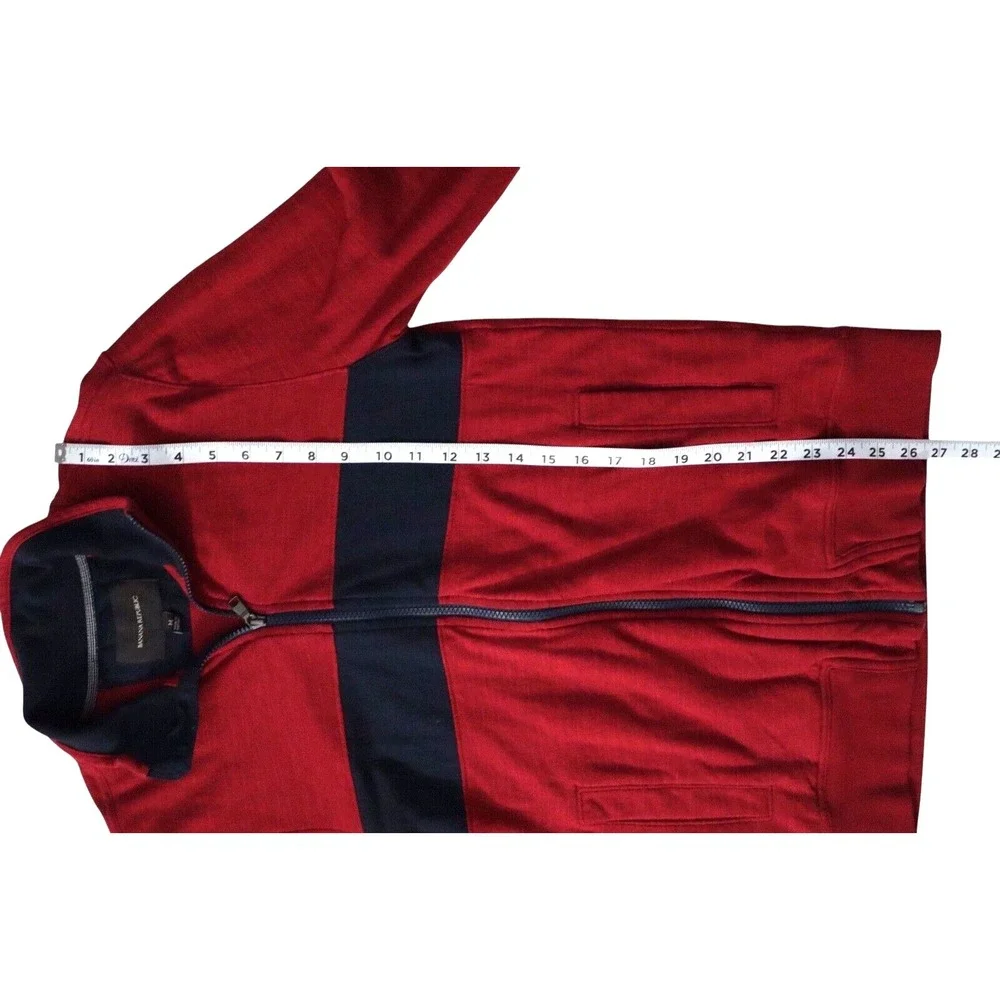Banana Republic Men's Full‎ Zip Jacket Size M Red and Blue
